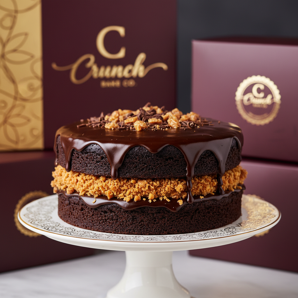 3-Layer Chocolate Crunch Cake