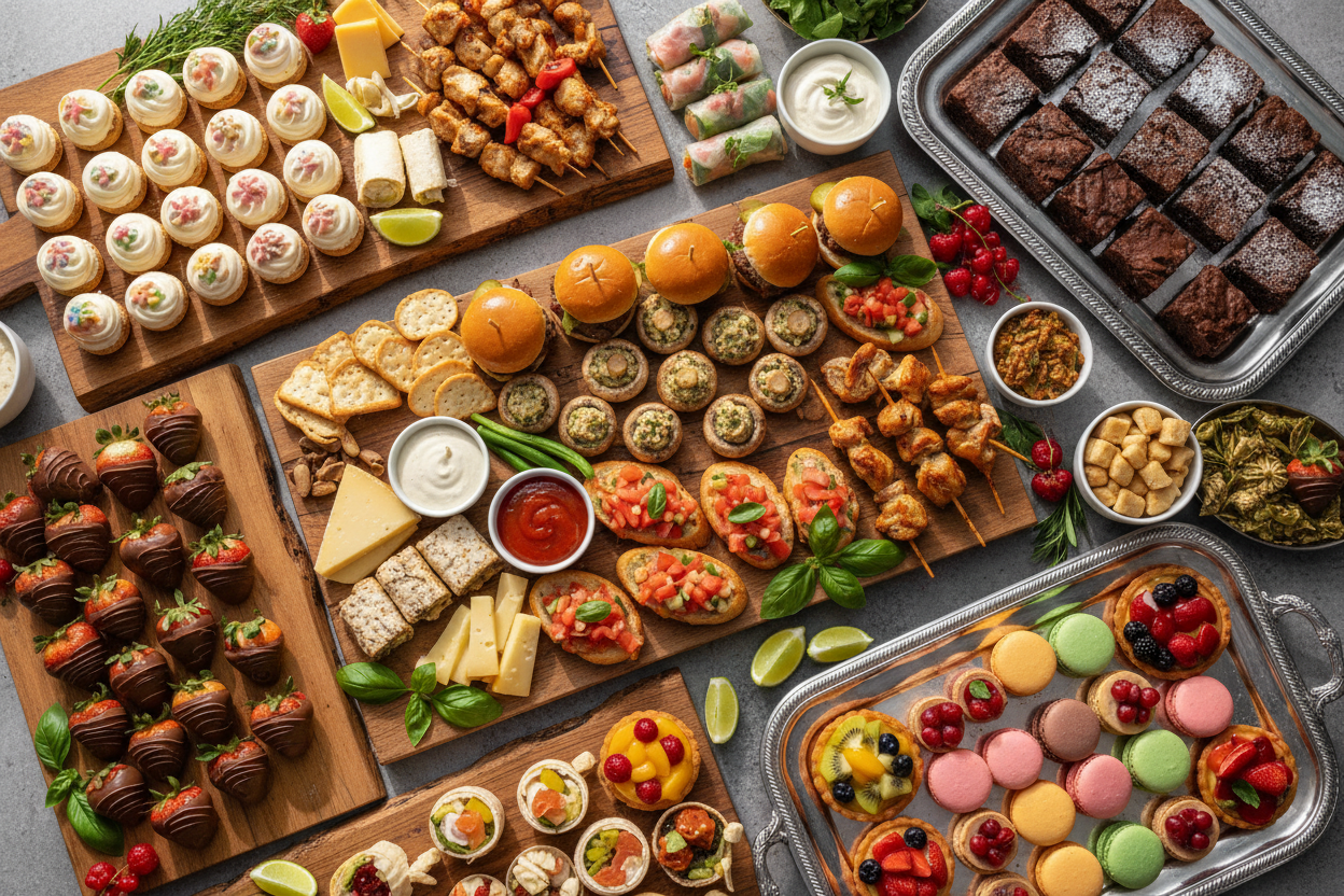 finger foods and desserts