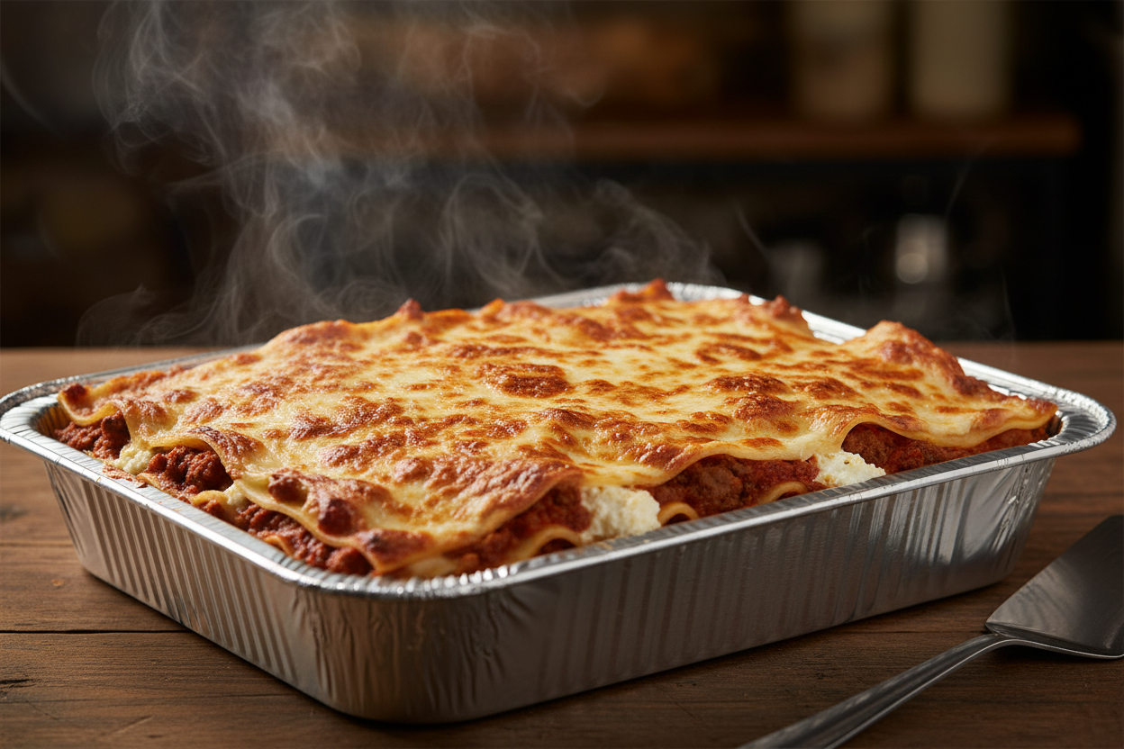 Half tray of catering lasanga