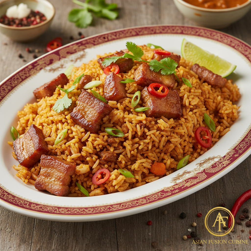 Pork Belly Curry Fried Rice