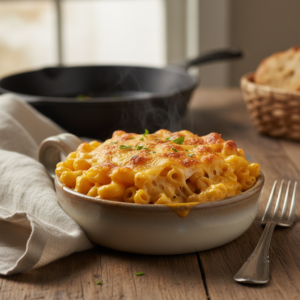 Individual side of southern style mac and cheese