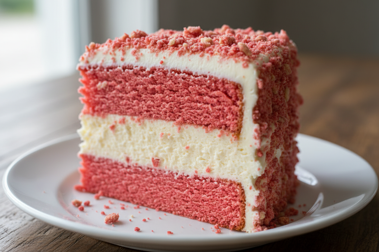 it has the cheese cake layer in the middle